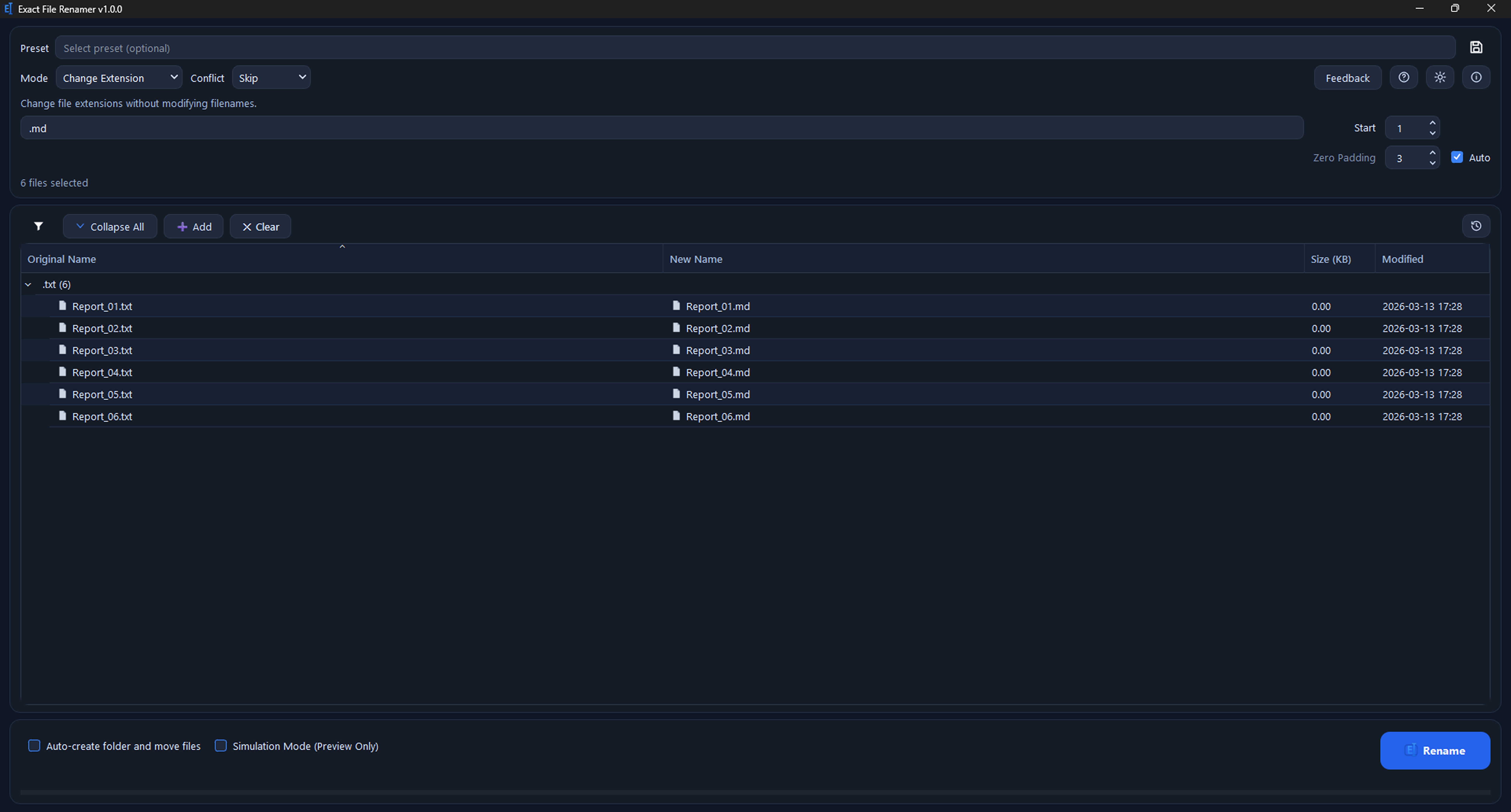 Exact File Renamer screenshot 5