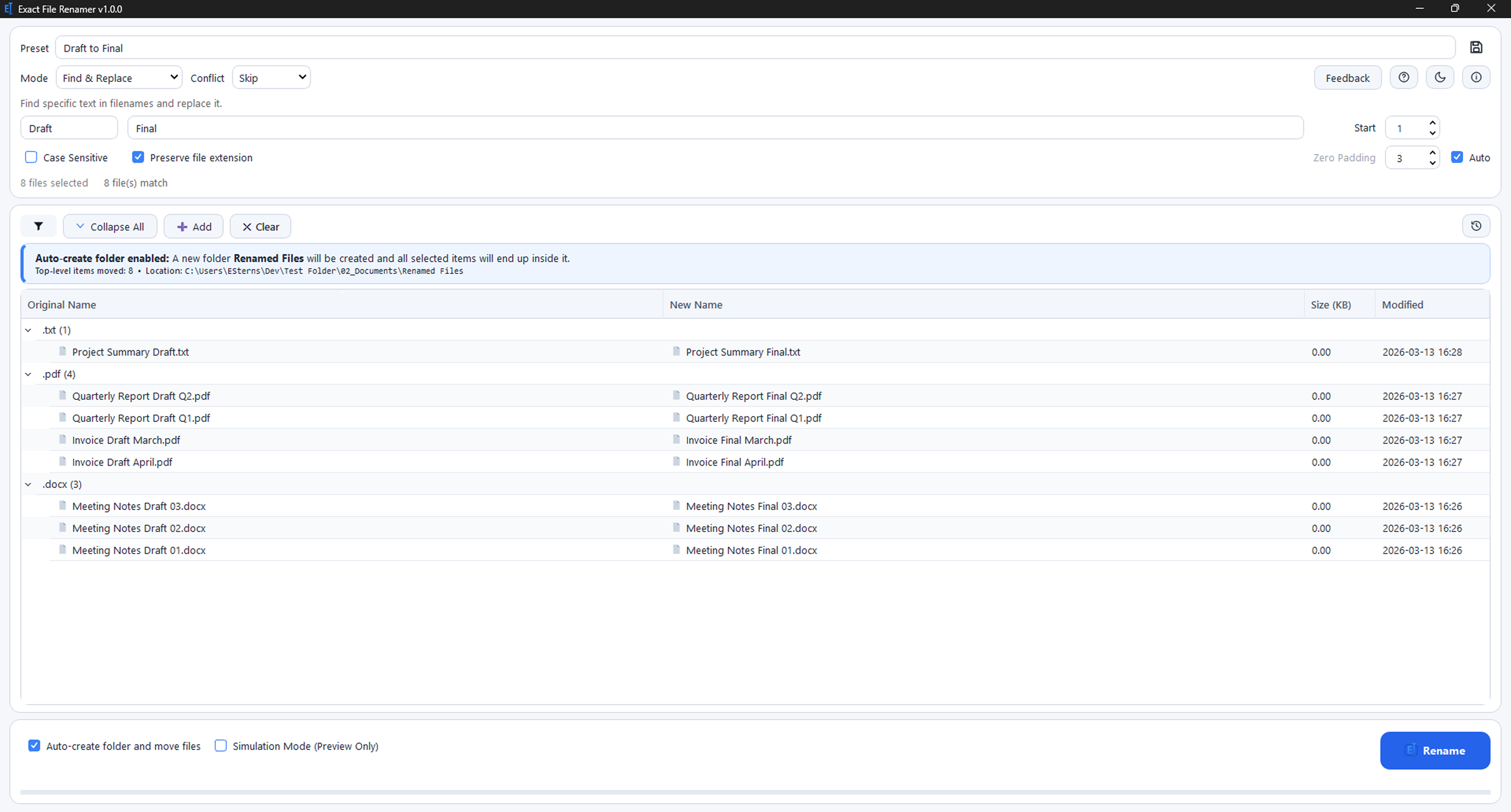 Exact File Renamer screenshot 8